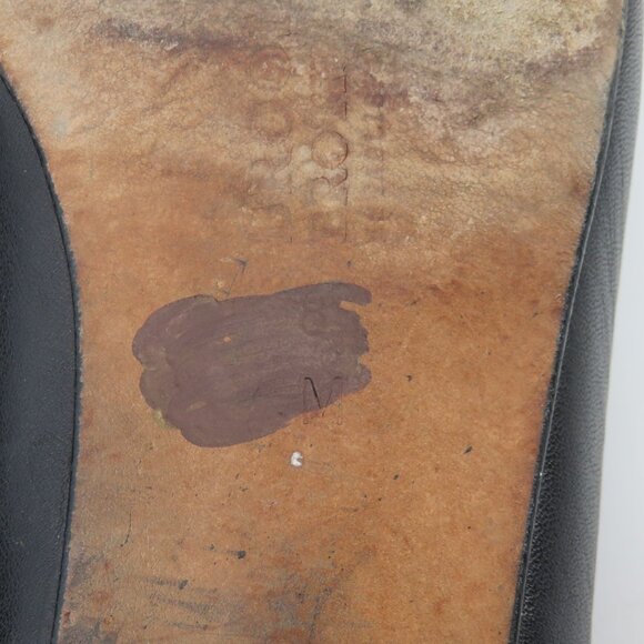 Brooks Brothers Women 8 M Solid Black Leather Loafers Slip On Shoes Flats Italy - Picture 14 of 16